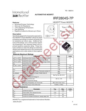 IRF2804S-7P datasheet  
